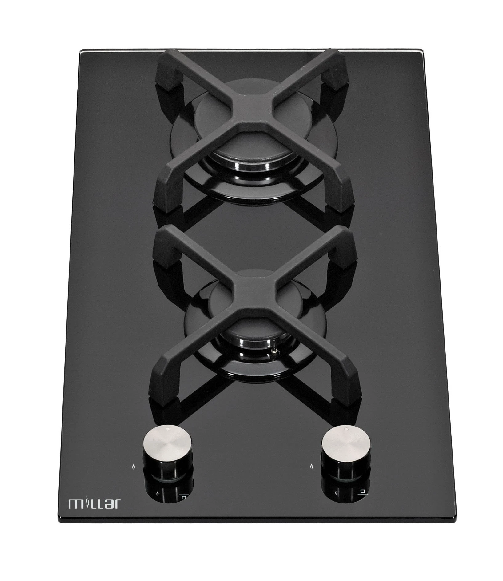 Millar GH3020KB Gas on Glass Hob 30 cm | 2 Burner | Black