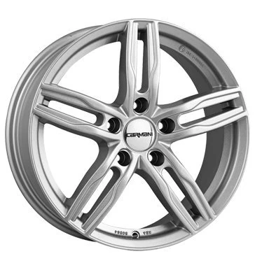 Carmani CA147517K545KS Bolt Circle 5.00 x 120.00 Offset 45 Hub Centering 72.60 Design 14 Paul, Crystal Silver