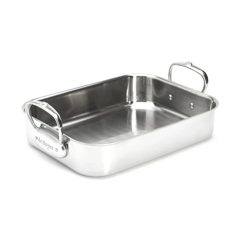 de Buyer - Affinity 3727.35 Roasting Dish Multilayer Stainless Steel 41 x 27.5 x 13.35 cm Silver