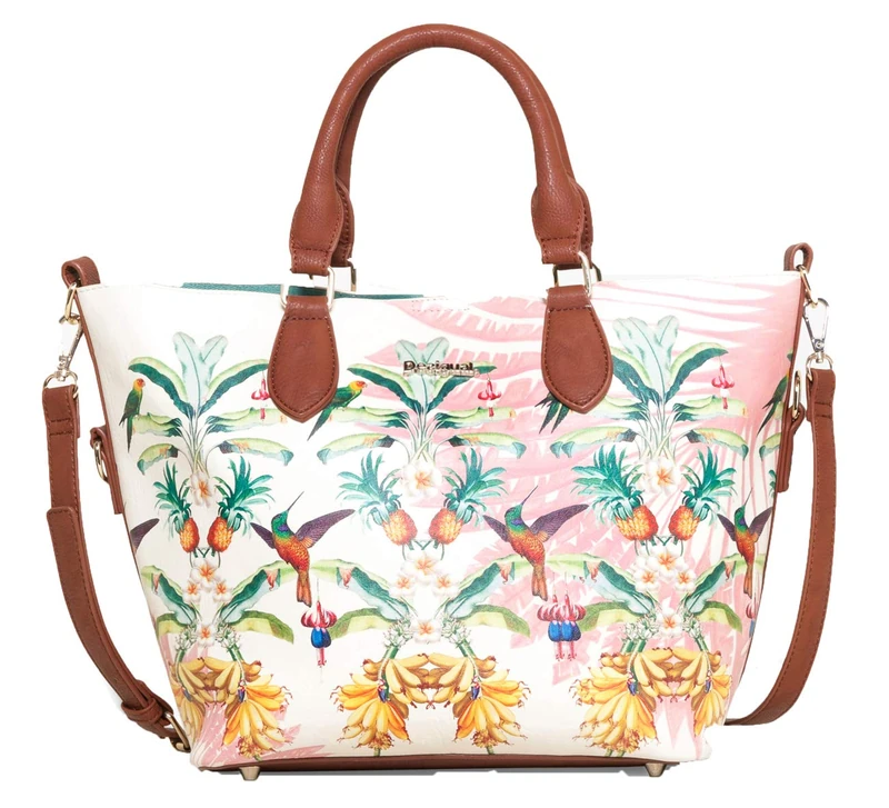 Desigual Women’s BOLS_FLORIDA Tropicalicious Hand Bag, Multicolored (Printed), 17x26x26 cm (B x H x T)