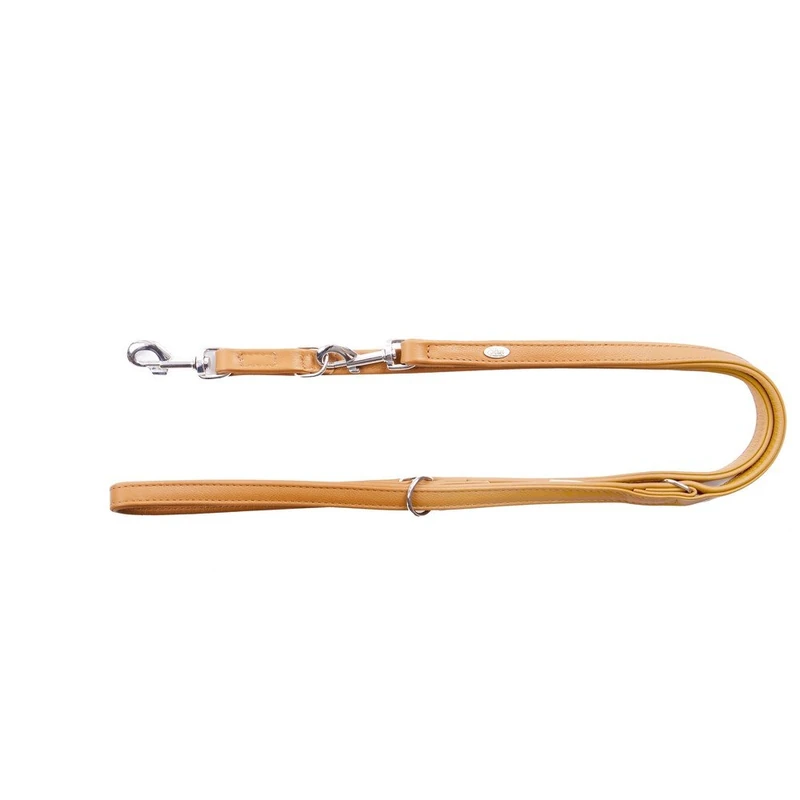 Dingo Noble Leather Leash for Dog Handmade High Quality with Adjustment 200 cm Natural 13831