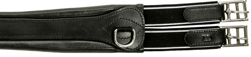 HKM Soft Leather Saddle Strap Black 160