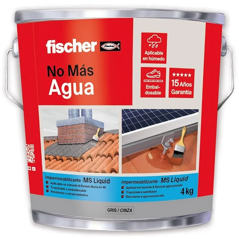 Fischer MS – Pot impermeabilizante MS LIQUIDO 4 kg Grey