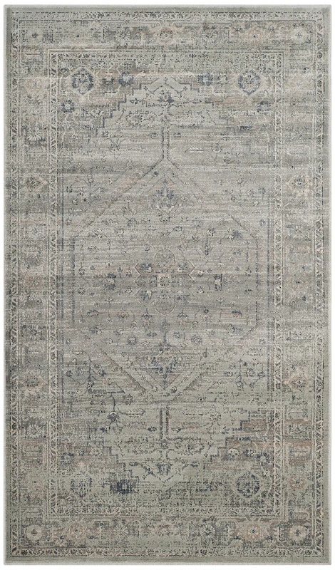 Safavieh Traditional Indoor Woven Rectangle Area Rug, Vintage Collection, VTG123, in Light Blue, 99 X 170 cm for Living Room, Bedroom or Any Indoor Space