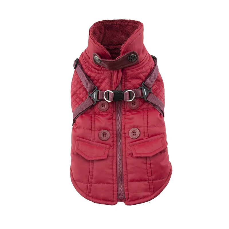 Puppia PAQD-VT1463 Wilkes Winter Coat, S, Red