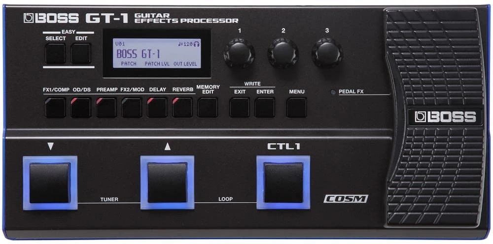 BOSS GT-1 Compact Guitar Effects Processor | Wide Selection of Amps & Effects | Control Effects in Real Time | Easy Select & Easy Edit Functions | BOSS Tone Central