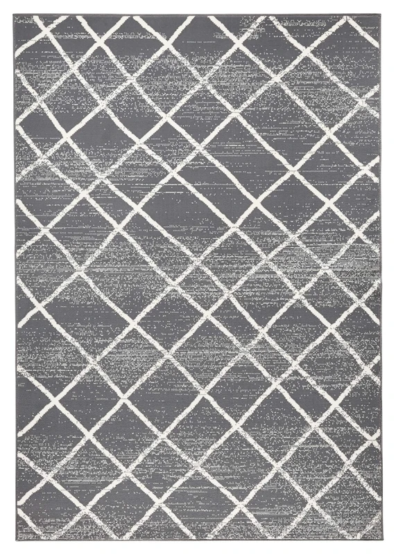 Zala Living Capri Rhombe Rug - Living Room Rug Modern Graphic Pattern Short Pile Flat Weave Bedroom Rug for Dining Room, Living Room, Children's Room, Hallway, Bedroom, Kitchen - 140 x 200 cm