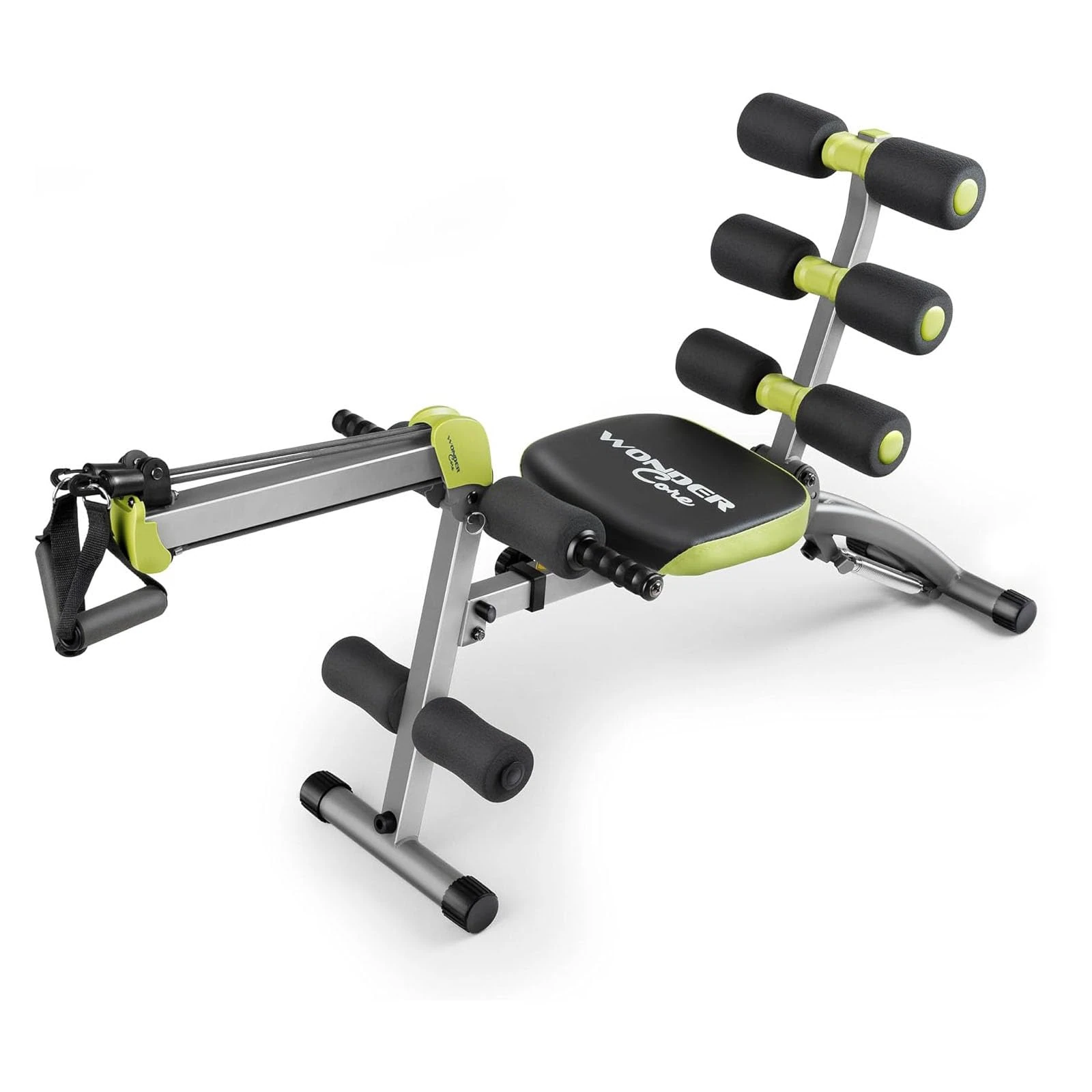 Wonder Core 2 - 12 in 1 Exercise Machine - Built in Twisting Seat and Rower for At Home Gym Workouts - Core Strength Training - Tone Tighten and Sculpt Abs - Grey