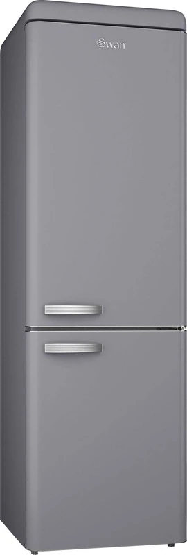 Swan SR11020GRN, Freestanding Retro Fridge Freezer 70/30, A+ Rated, 300 Litre, Grey - Image 1
