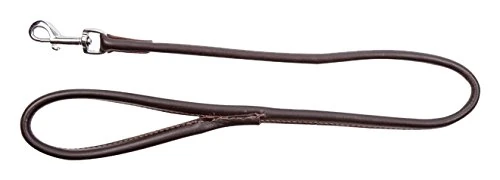 Dingo Soft Brown Leather Dog Leash Round Genuine Natural Leather 10113