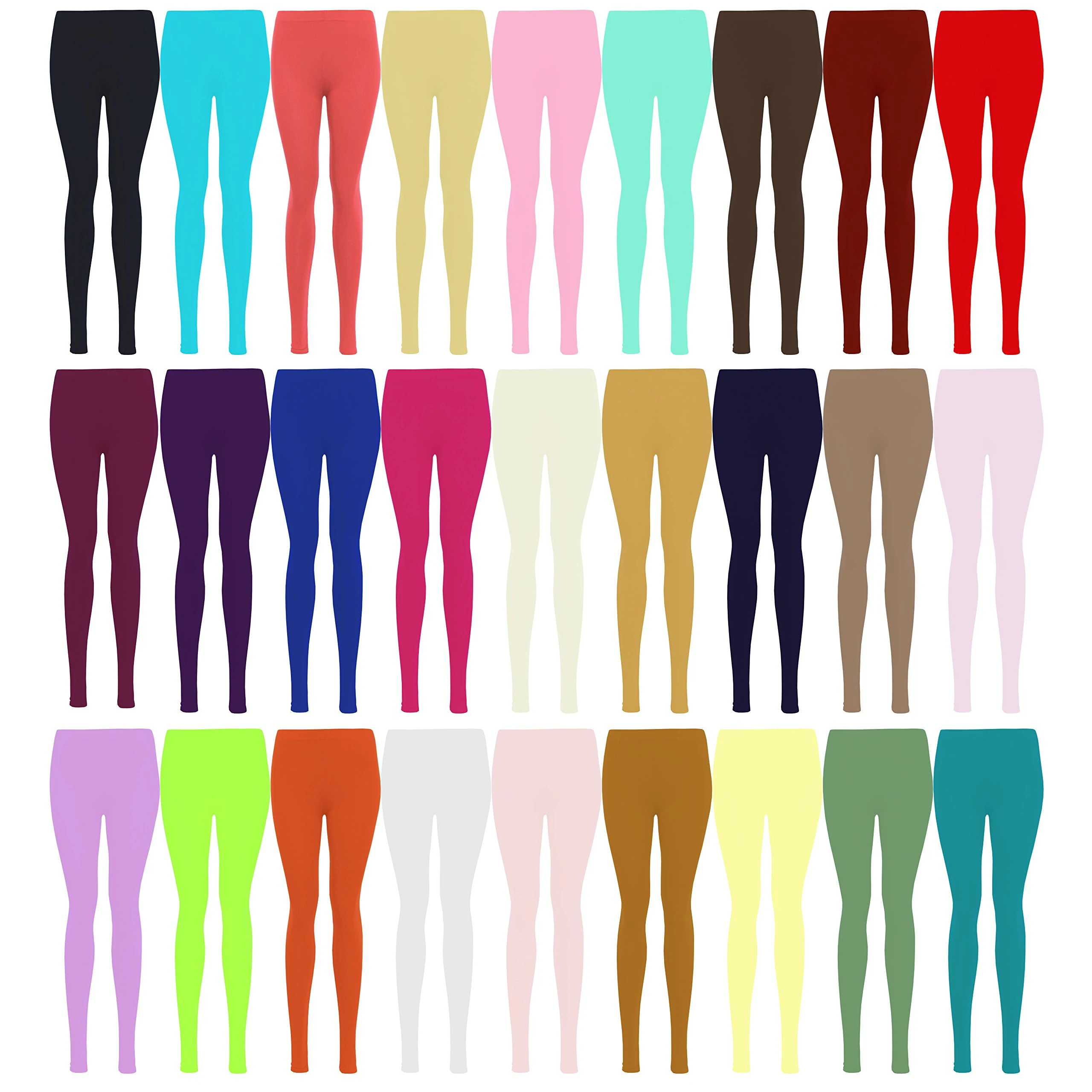 Plus Size Plain Stretchy Viscose Lycra Leggings UK Sizes 12-26 (M/L to fit UK 12-14, Chocolate)
