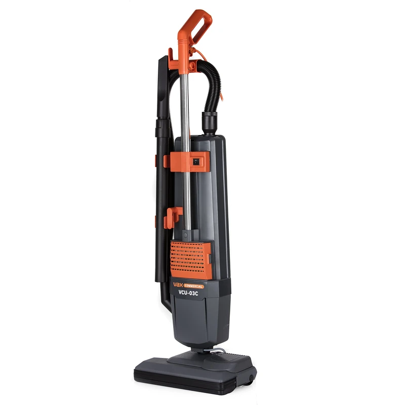 Vax Upright Vacuum Cleaner with HEPA Media Filters, Twin Motor, Bagged, 800 W, Grey/Orange - Image 1