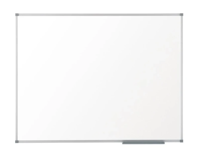 Nobo Prestige Enamel Eco Magnetic Dry Wipe Whiteboard, 1800 x 1200 mm, Aluminium Trim, Includes Marker, Magnets and Fitting Kit, White, 1905238