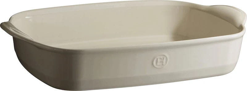 Emile Henry EH029554 Large Rectangular Oven Dish - Ceramic - 42 x 27 x 9 cm - Clay Beige