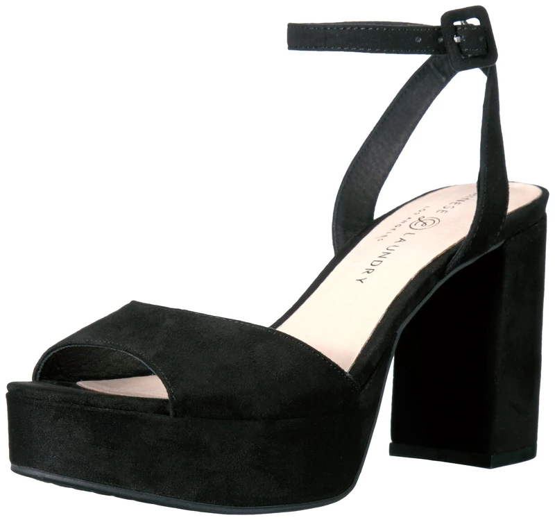 Chinese Laundry Women's Theresa Platform Sandals, Black (Black Suede Look), 6.5 UK