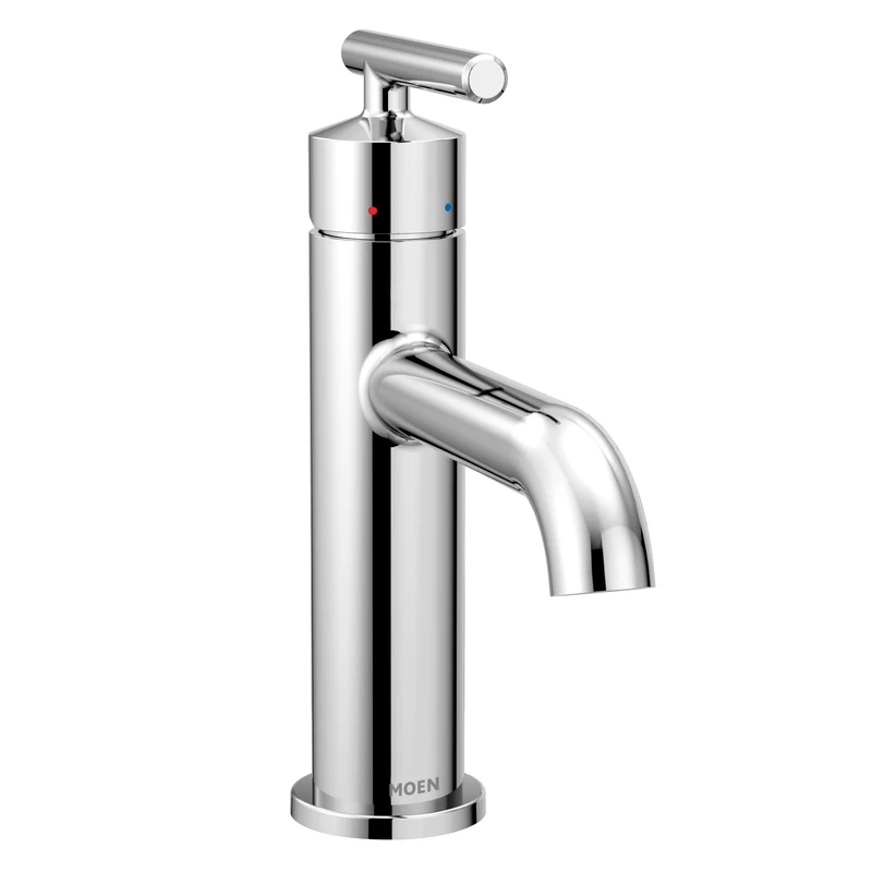Moen 6145 Gibson One-Handle Single Hole Modern Bathroom Sink Faucet with Optional Deckplate, Chrome
