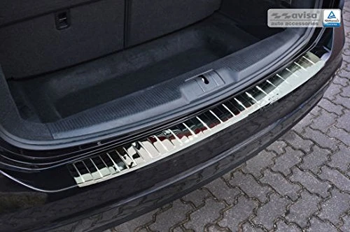 Avisa 2/38005 Rear Sill Cover Stainless Steel Chrome Seat Alhambra & Volkswagen Sharan II 2010- 'Ribs'