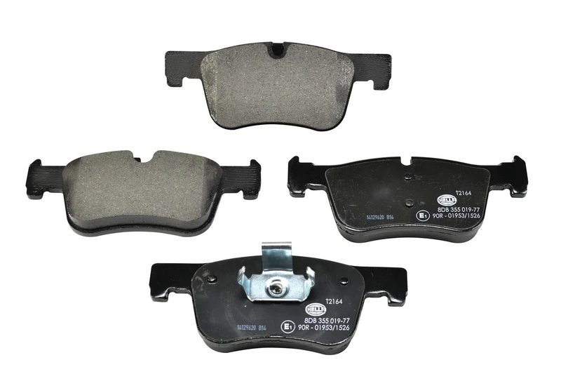 HELLA 8DB 355 019-771 Brake pad set - prepared for wear indicator - T2164 - for e.g. BMW