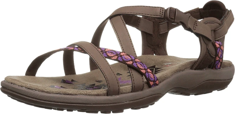 Skechers Women's Reggae Slim - Vacay-40955 Sling Back Sandals, Brown Chocolate Duraleather Webbing, 5 UK