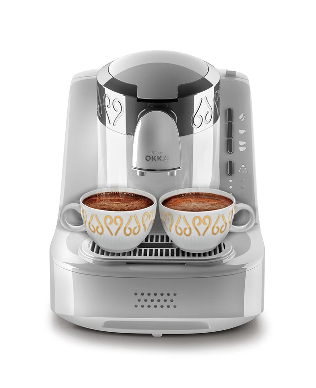 Arzum Okka OK002 Turkish/Greek Automatic Coffee Machine, 710 W, White/Silver