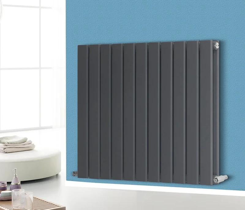 NRG Horizontal 600x748 Flat Panel Column Radiator Bathroom Central Heating Double Anthracite