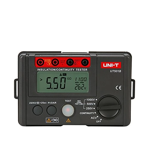 UNI-T UT501B UT500 Series Insulation Resistance Tester, 250V/500V/1000V, 1mA