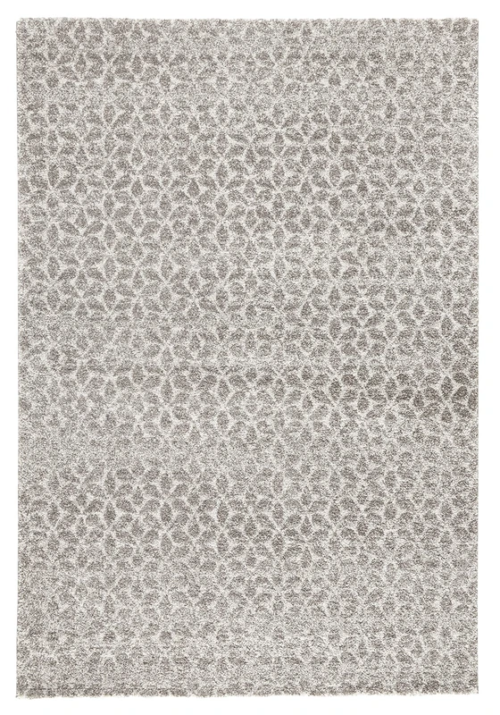 Mint Rugs Impress Deep-Pile Rug, Soft and Fluffy, Two Colour Design with Fine Geometric Pattern (120 x 170 cm, 17 mm Pile Height, 100% Polypropylene, Suitable for Underfloor Heating), Grey Taupe