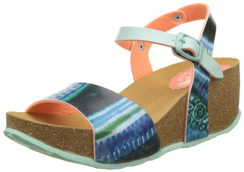 Desigual Shoes Bio7 Blue Aquarella, Women Heels Sandals, Turquoise (Turquoise 5013), 6.5 UK (40 EU) - Image 1