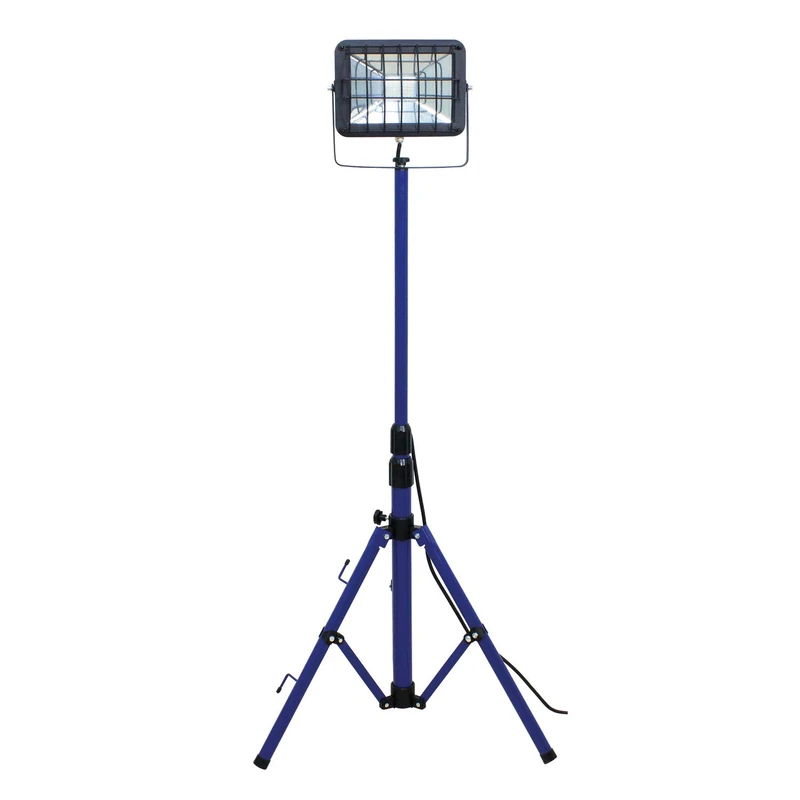 as - Schwabe 30 Watt Chip-LED Floodlight with Telescopic Tripod, Bright LED Floodlight as Work Light on Construction Sites and Outdoors, IP 65, Blue I 46403