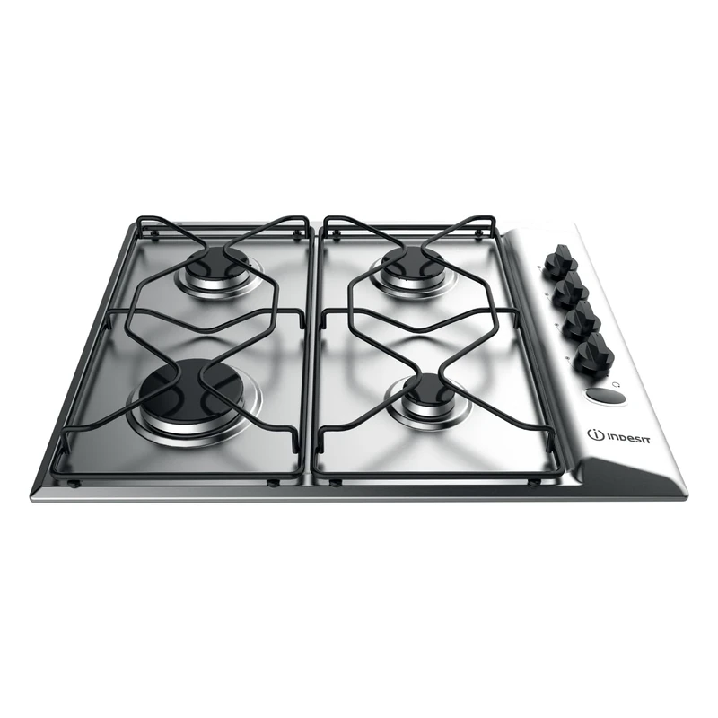 Indesit Built in PAA642IX/I 58cm 4 Zone Gas Hob - Stainless Steel