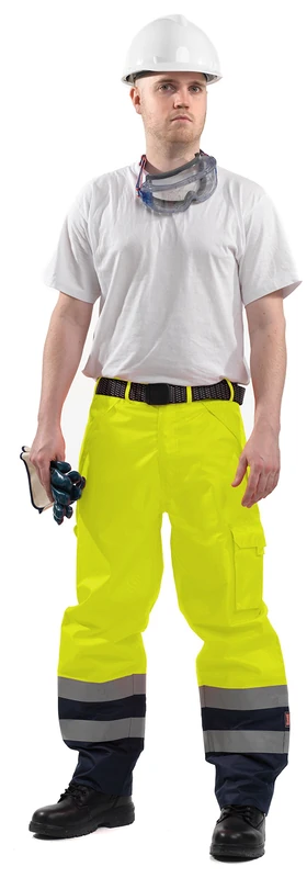 Roots Original RO1537 Storm Buster Classic Waterproof Work Pants 3xl, Yellow/Navy Blue