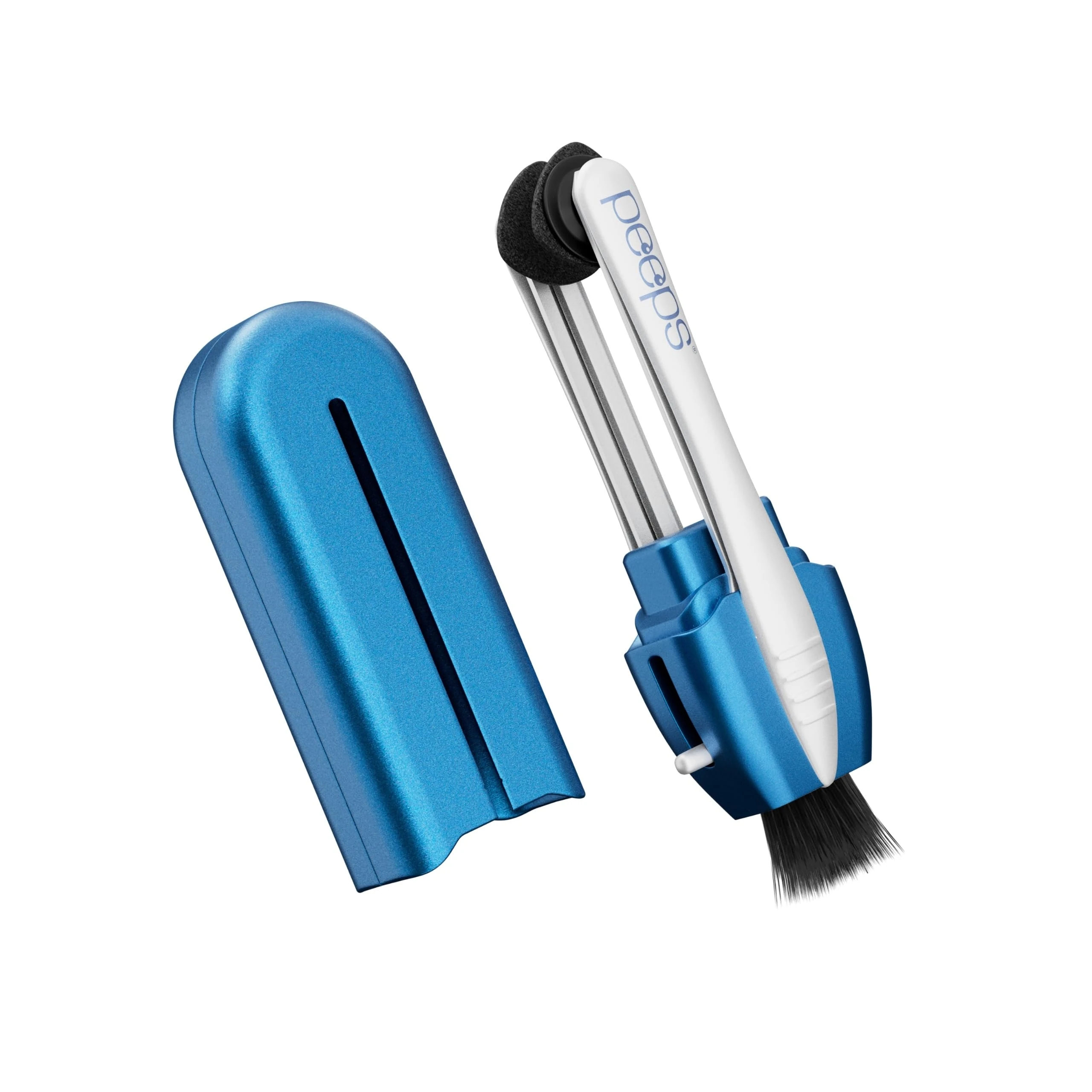 Peeps Eyeglass Cleaner - Carbon Lens Cleaning Tool for Glasses, Spectacles, Sunglasses, Reading Glasses - No Wipes or Cloth (Matte Blue)