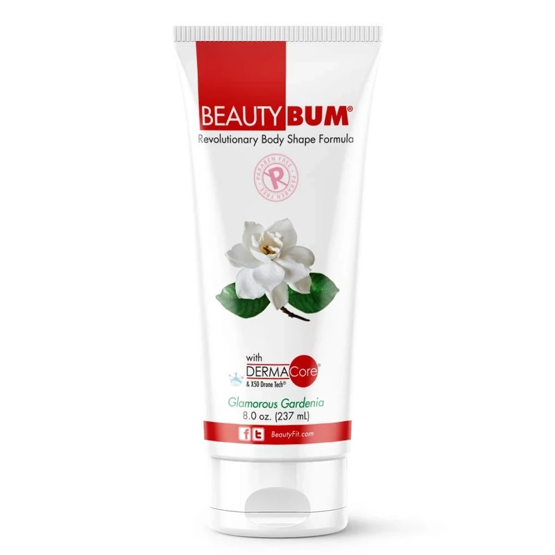 BeautyFit - Beautybum Anti Cellulite Cream - Firms Cellulite-Prone Areas - Penetrates Deep Into Skin Layers - Glamorous Gardenia - 8 Oz