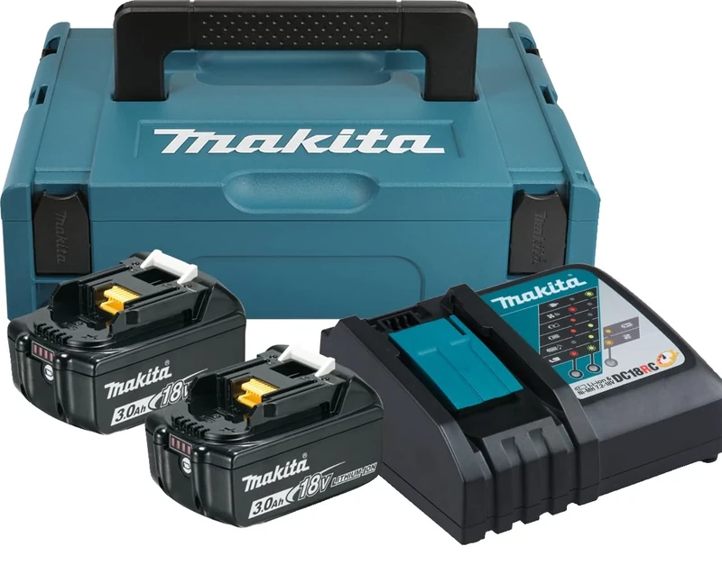 Makita 197952-5 Power Source Kit 18 V 3 Ah 230 V Turquoise Black, Turquoise; black