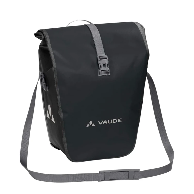 VAUDE Bike Pannier Bag Aqua Back Single 1 x 24 L in Black, Waterproof Rear Bike Pannier, Pannier Bag for Bicycles, Easy Attachment – Made in Germany