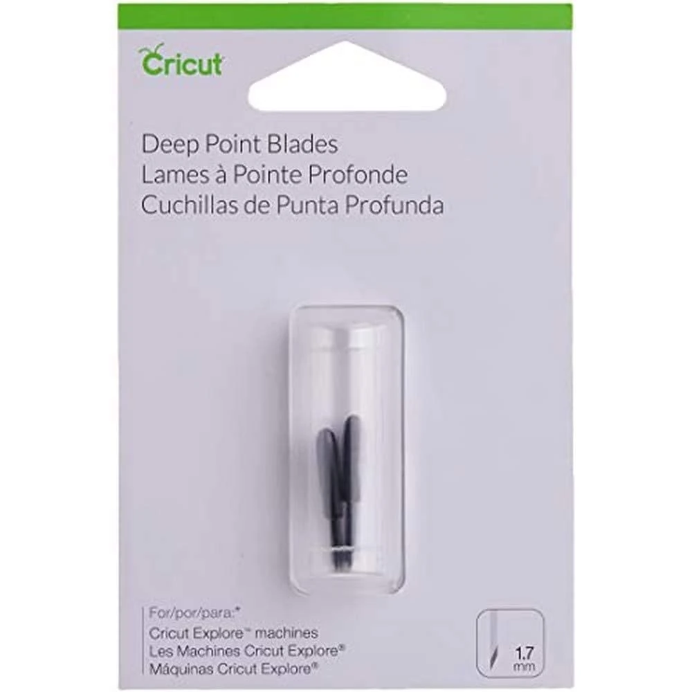 Cricut Deep-Point Replacement Blades (2 ct), Black