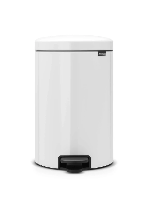 Brabantia 114243 Pedal Bin newIcon with Metal Inner Bucket, 20 Litre - White