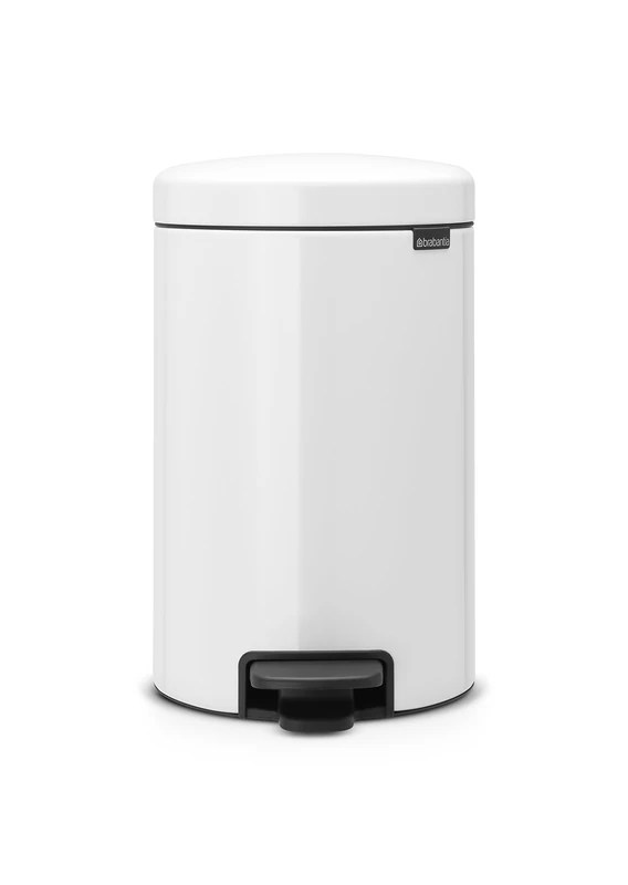 Brabantia 113864 Pedal Bin newIcon with Metal Inner Bucket, 12 Litre - White