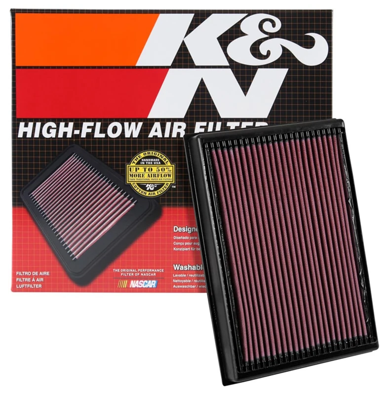 K&N Engine Air Filter: High Performance, Premium, Washable, Panel Filter: 2016-2019 (Titan XD), 33-5048