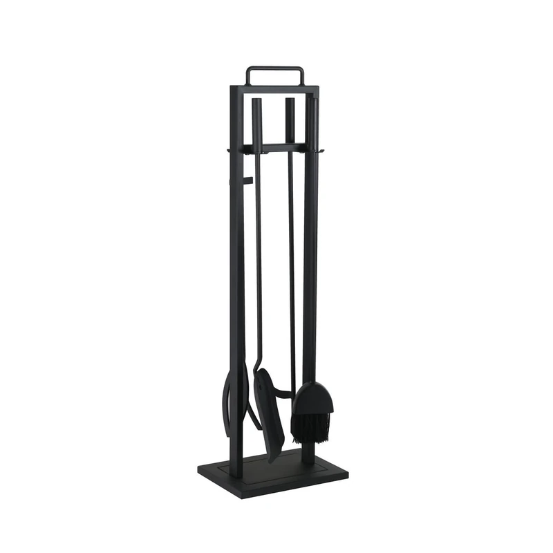 Kamino-Flam 125405 Set Iron Fireplace Companion Set Fireplace Accessories – Modern Black - Image 1