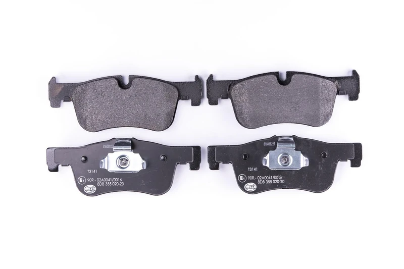 HELLA 8DB 355 020-201 Brake pad set - prepared for wear indicator - T3141 - for e.g. BMW