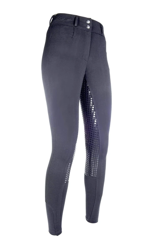 HKM Starlight Adult Riding Leggings 3/4 Silicone Trim 9191 Black/Black, 42, 9191 Black/Black, 42, 4057052155468