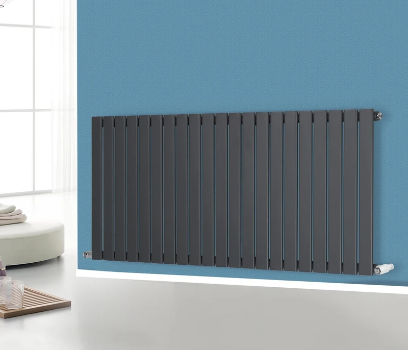 NRG Horizontal 600x1428 Flat Panel Column Radiator Bathroom Central Heating Single Anthracite