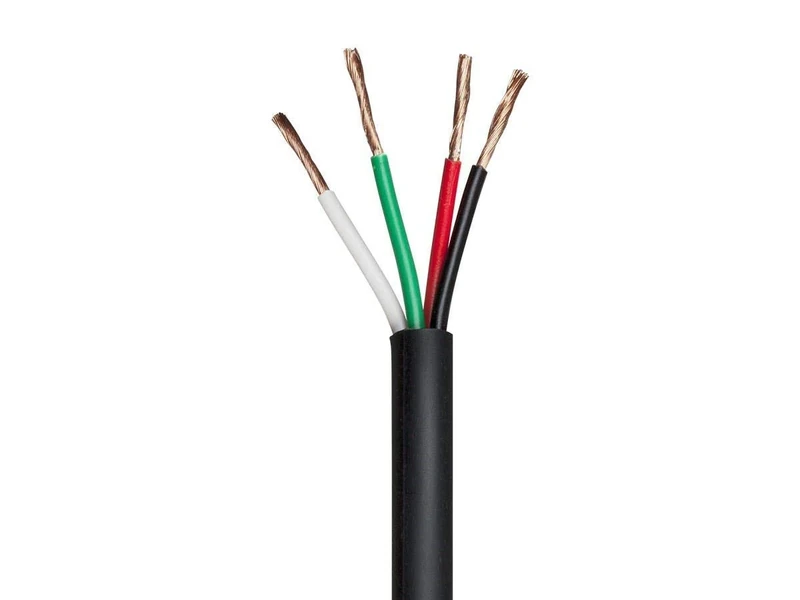 Monoprice Speaker Wire - 18 AWG, 4 Conductor, CMP-Rated, UL Plenum Rated, 100 Percent Pure Bare Copper with Color Coded Conductors, 1000 Feet, Black - Nimbus Series