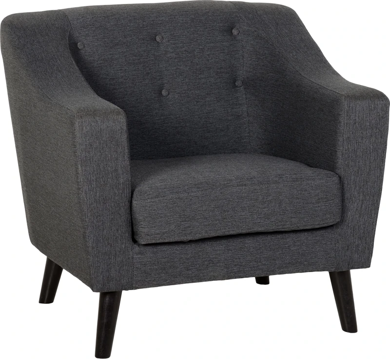 Seconique Ashley 1 Seater Sofa in Dark Grey