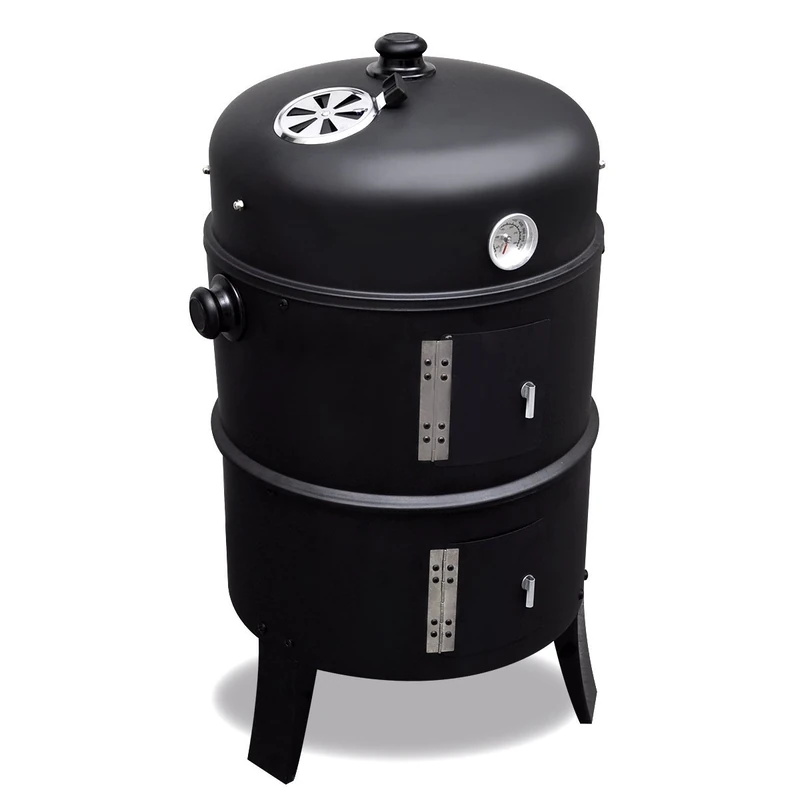 BBQ Collection 01311 3-in-1 Grill And Smoking Oven, Black, 40 x 40 x 23 cm