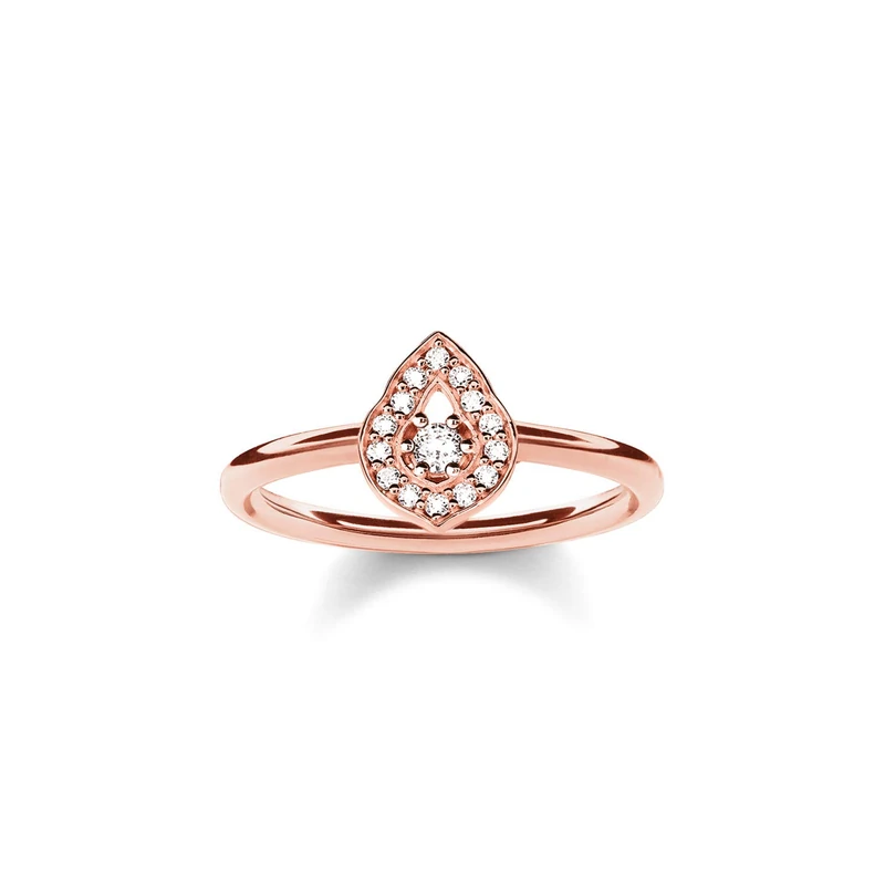 Thomas Sabo Women Gold-Plated Silver White Zircon