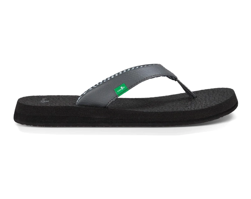 Sanuk Women's Yoga Mat Flip Flop, Charcoal, 5 UK