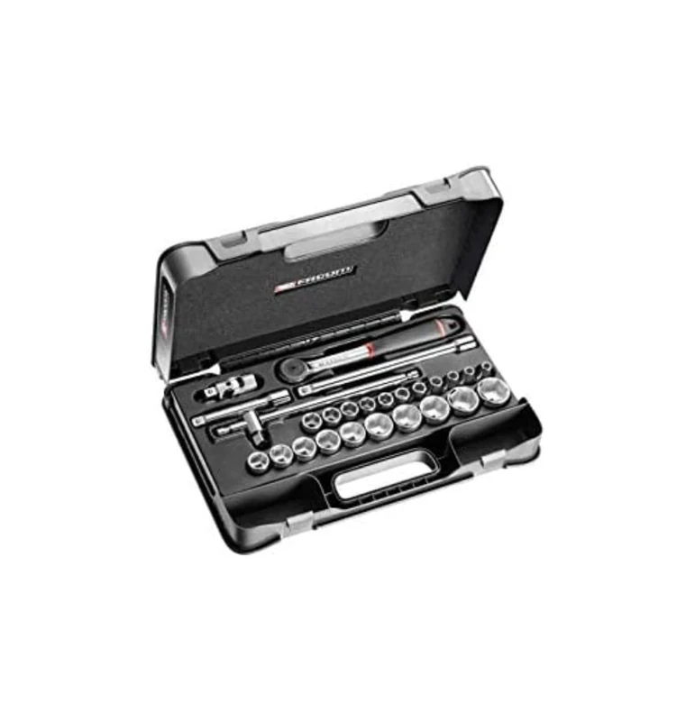 Facom 6-Point Metric 1/2-Point Socket Set - 26 Pieces - S.161-4P6Pb