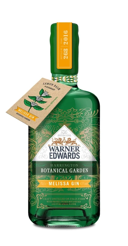 Warner's Lemon Balm Gin 70cl -Fresh, Herbaceous & Zesty Farm Crafted London Dry Gin Made w/ Lemon Balm, Lemon Verbena & More -Gin Gift Sets for Women & Men -Suitable for Vegetarians (Not Vegan)